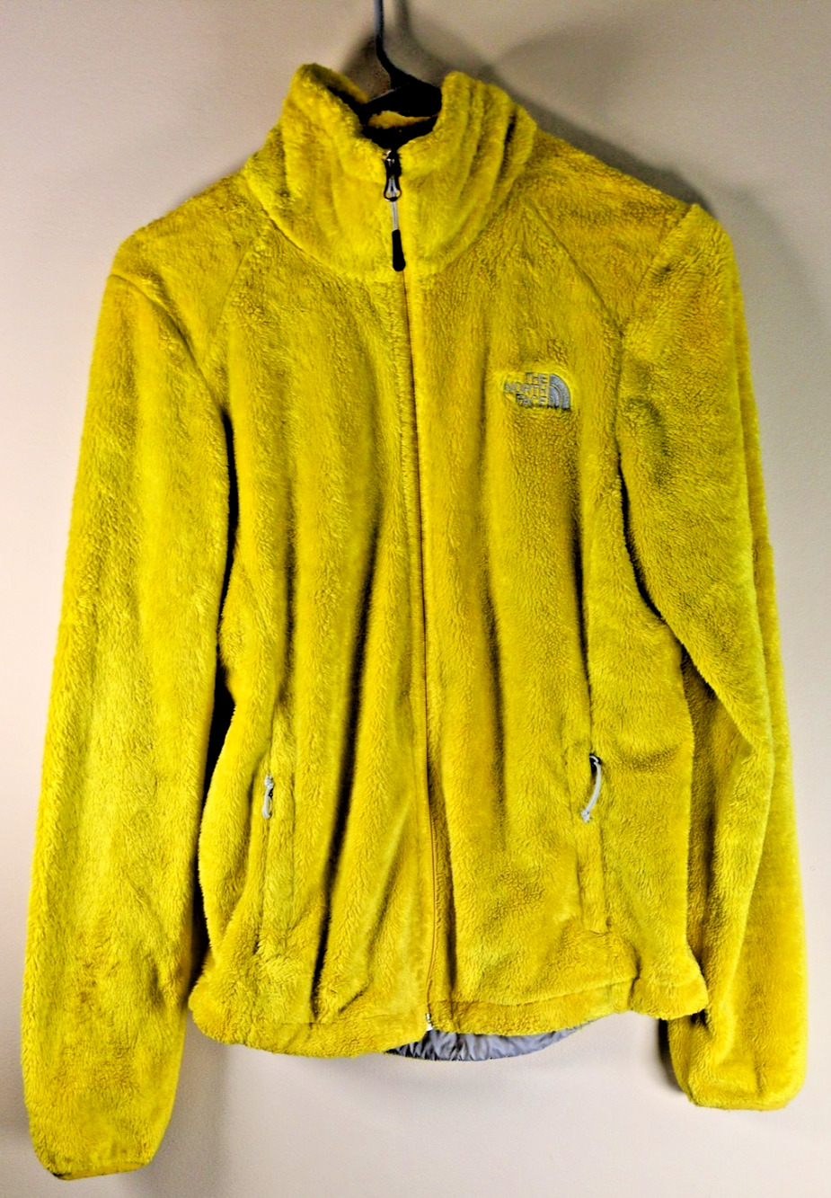 The North Face Osito Fleece Jacket Womens Small Chartreuse Cold Weather Full Zip